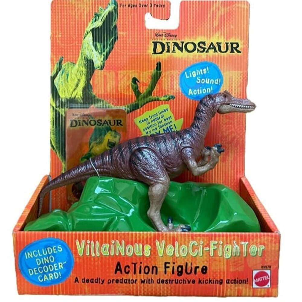 Vintage 2000 Mattel Disney Dinosaur Villainous Veloci-Fighter Figure NEW SEALED